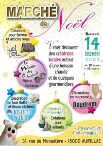 affiche marché de noël Aurillac cantal